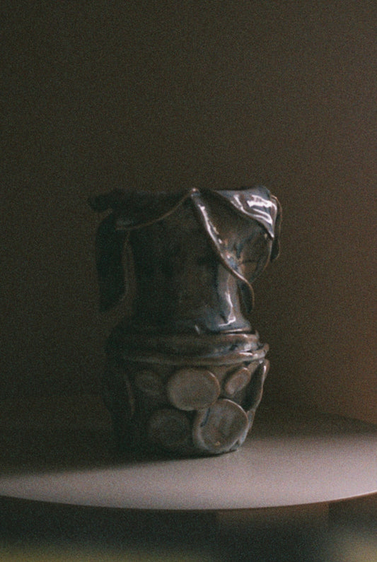 håndlaget vase i keramikk